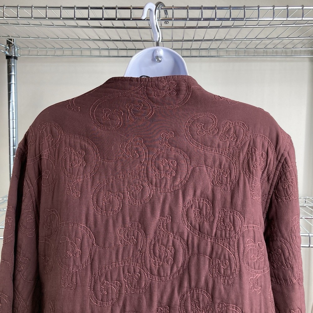 Vintage Ghost England Brown Embroidered Jacket Size M Oversized Statement Boho - Picture 13 of 14
